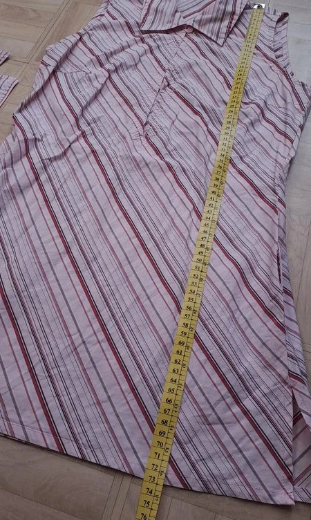 Robe Longue Sans Manches / Etam / Rayée Rose / Taille 40 / Femme / Vintage – photo 6